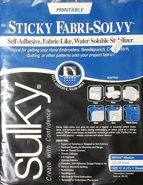 Sulky Sticky Fabri-Solvy Water Soluble Stabilizer - Nancy Prince Store